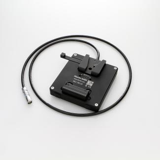 Akkuplatte mit festem Kabelausgang, V-Mount → RS 3pin, Kabelkupplung